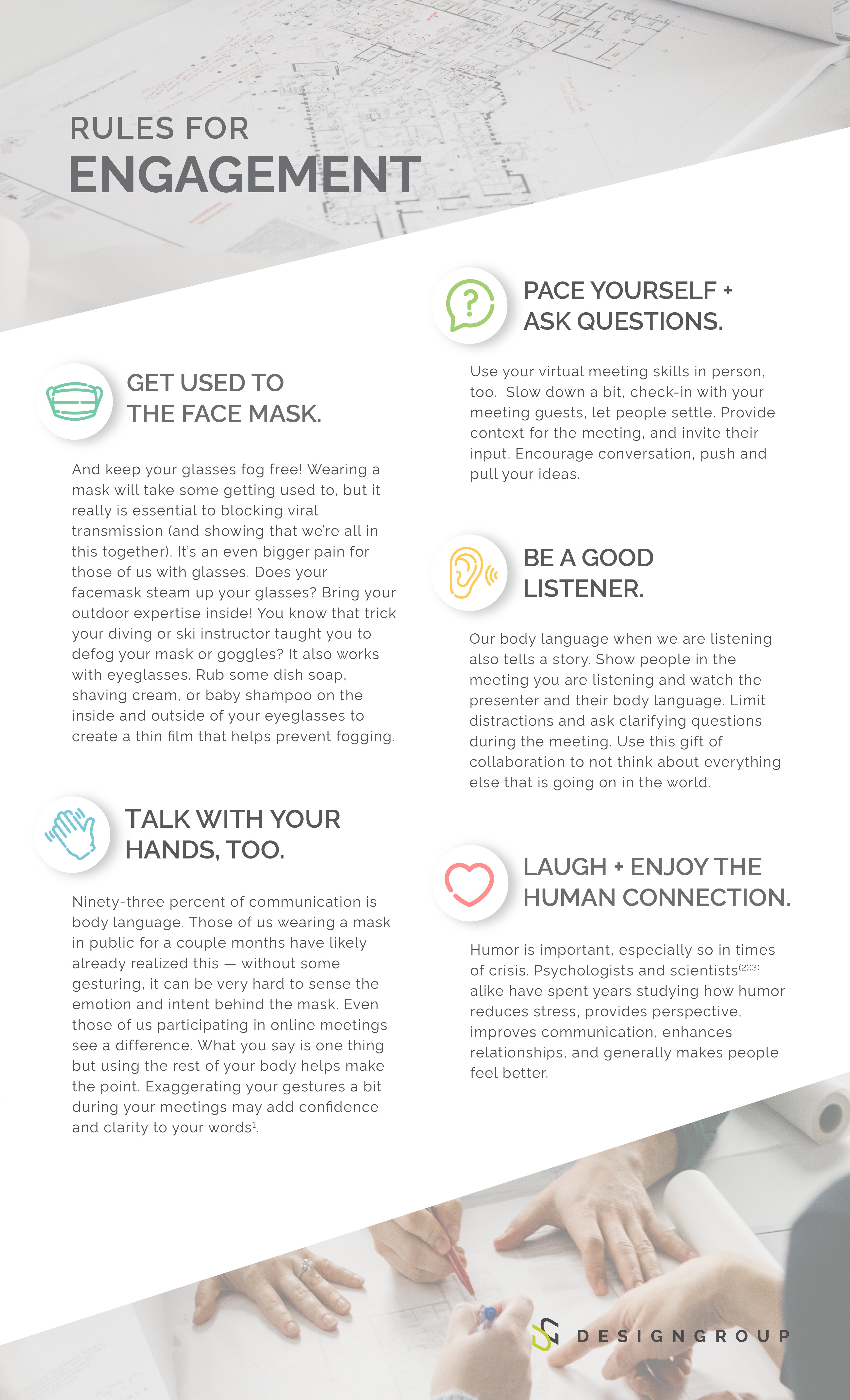 graphic list of rules for engagement