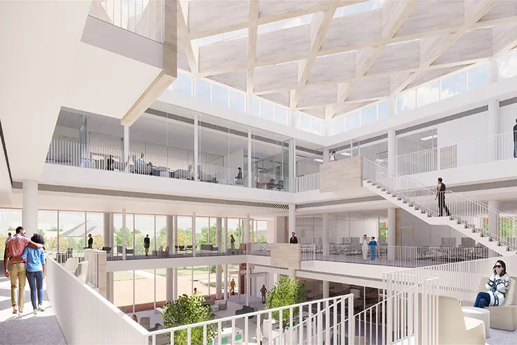 college building atrium