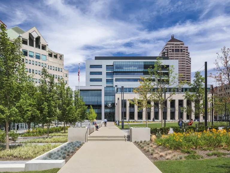 Exterior view of the Michael B. Coleman Government Center.