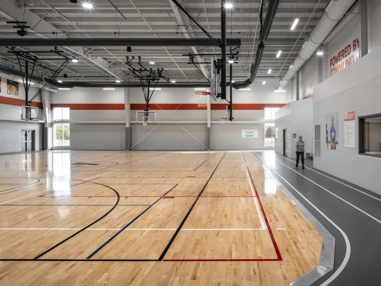 gymnasium with track