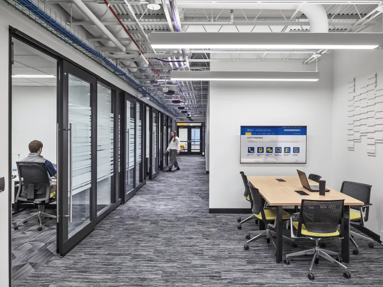 Interior view of IT offices.