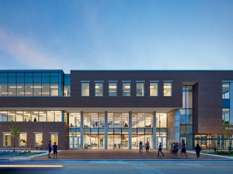 building exterior at dusk