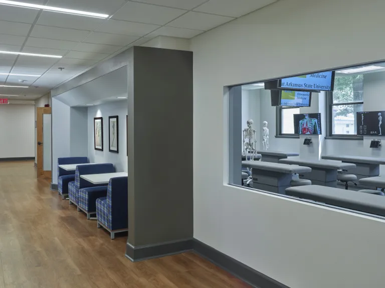 corridor with window to classroom