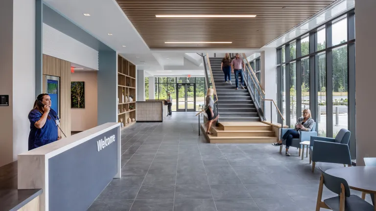 lobby with grand staircase